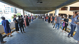 [포토] 이마트 월배점 코로나19 임시선별검사소 북새통