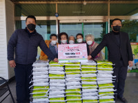 포항동인종합건설, 연일읍 어버이주간보호센터에 설명절 맞이 백미 기부