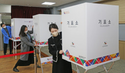 [포토] 대구 동구 효목2동, 대통령선거 사전투표소 설치