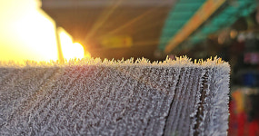 [포토] 서리 내린 문경휴게소