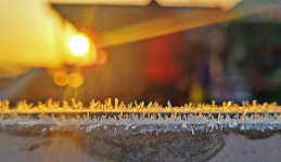 [포토] 서리 내린 문경휴게소