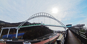 [포토] 대구 앞산 하늘다리 공사 한창…내달 중순께 완공