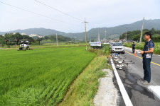 영주시, 드론방제사업으로 농업 경쟁력 UP