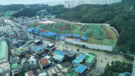 포항 장성동 두산위브 도로 침수, 아파트 공사현장 토사 유출 탓?