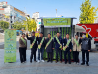 금호농협, 농산물 제값받기 팔 걷어…샤인마스켓 이마트 판촉행사