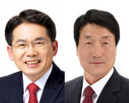 김진열 군위군수·박수현 군의장, 삼성라이온즈파크 홈 경기 시구