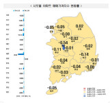 아파트 매매가격 대구 11주, 경북 5주 연속 하락…대구 낙폭 확대