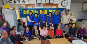 영주시 단산면지역사회보장협의체, 사천1리 경로당 찾아가는 마을 영화관 운영