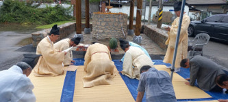 예천군 청주정씨 예천종중, 용알샘 정비기념 고유제·현판 제막식