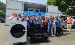 K-water 포항권지사, 손수레 위시워시 사랑방 구축…경로당에 세탁기·건조기 지원