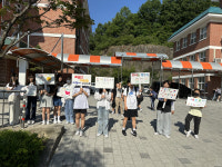 문경 모전초, 등굣길 인구교육 캠페인…저출산·고령화 함께 고민해요