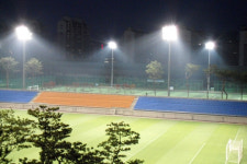 천안축구센터, 조명시설 공사 완료