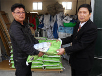 청양 목면 청년회, 면사무소에 쌀 기탁