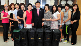 대전 중구, 체조교실에 앰프 전달