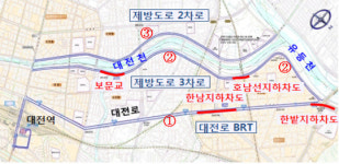 대전-오송BRT 대전 도심 구간 노선 ‘대전로’ 확정