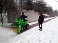 대전 노은1동 주민센터 이면도로 제설작업