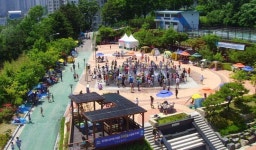 천안수도사업소 워터파크 휴식공간 자리