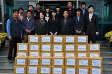 서천 한산중학교 고구마 11박스 생산 복지시설에 전달