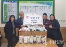 해외 동포 뜨개질 모임, 원천동에 목도리 150개 기탁