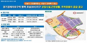 평택 포승(BIX)지구 내 용지공급