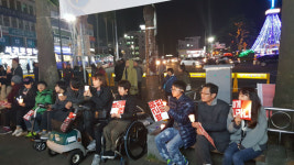 서귀포시지역 촛불 활활