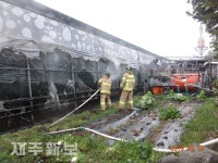 서귀포 표선면 감귤 비닐하우스서 화재