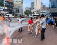 제주소방서 이도119센터, 제주벤처마루서 합동 소방훈련 실시