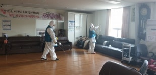 조천읍주민자치위, 마을회관 등에서 방역활동