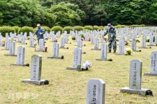 충혼묘지 제초작업 한창