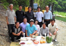왕산 바람불이 마을 도로 착공