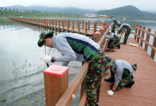 백두산부대 파로호 환경정화