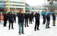 중장비 사용료 현실화 요구 집회