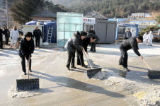 정선군의회 구제역 방역 초소 위문