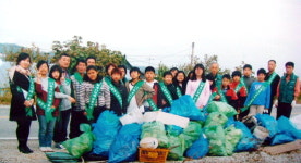 강릉 주수천 환경정화