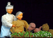 새해 첫 인형극 개와 고양이 공연