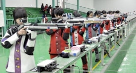 고성중·고 딸들 나란히 금빛 총성