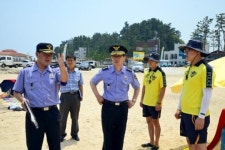 정덕시 동해해양경찰서장 해수욕장 점검