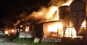 양양 돈사 화재…돼지 1600여마리 폐사