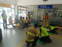 [정선]민둥산관리역 합동소방훈련