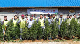 [고성]축산농장 울타리조성 나무심기 행사
