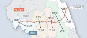 ‘ 남강원 5개 군-북강원 5개 군’ 연결도로 추진