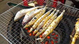 소금 뿌려서 연탄 위에 척! 냄새만 맡아도 입맛 돌아요