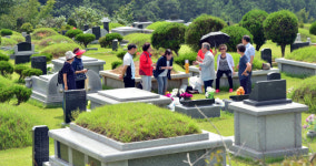 춘천 경춘공원묘원 추석 전 성묘객 발길