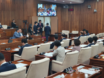 도의회 후반기 의장선거 투표