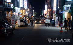 한산한 먹자골목