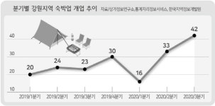 캠핑장·펜션 창업 급증, 강원 관광산업 전환기