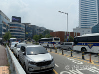 [원주]민주노총, 건보 앞에서 집회 강행…큰 충돌 없이 마무리