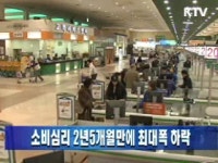 소비심리 2년5개월만에 최대폭 하락