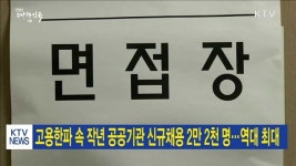 고용한파 속 작년 공공기관 신규채용 2만 2천 명…역대 최대