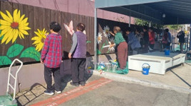 여수시 문수동, 소미마을 쉼터에 자연과 동심 입히다